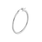 2mm x 30mm Polished Hoop Earrings