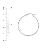 2mm x 35mm Polished Hoop Earrings