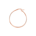 2mm x 35mm Polished Hoop Earrings
