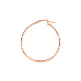 2mm x 35mm Polished Hoop Earrings
