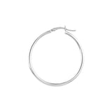2mm x 35mm Polished Hoop Earrings