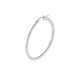 2mm x 35mm Polished Hoop Earrings