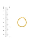 3mm x 25mm Polished Hoop Earrings