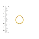 3mm x 25mm Polished Hoop Earrings