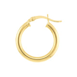 3mm x 20mm Polished Hoop Earrings