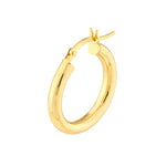3mm x 20mm Polished Hoop Earrings