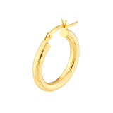 3mm x 20mm Polished Hoop Earrings