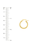 3mm x 20mm Polished Hoop Earrings