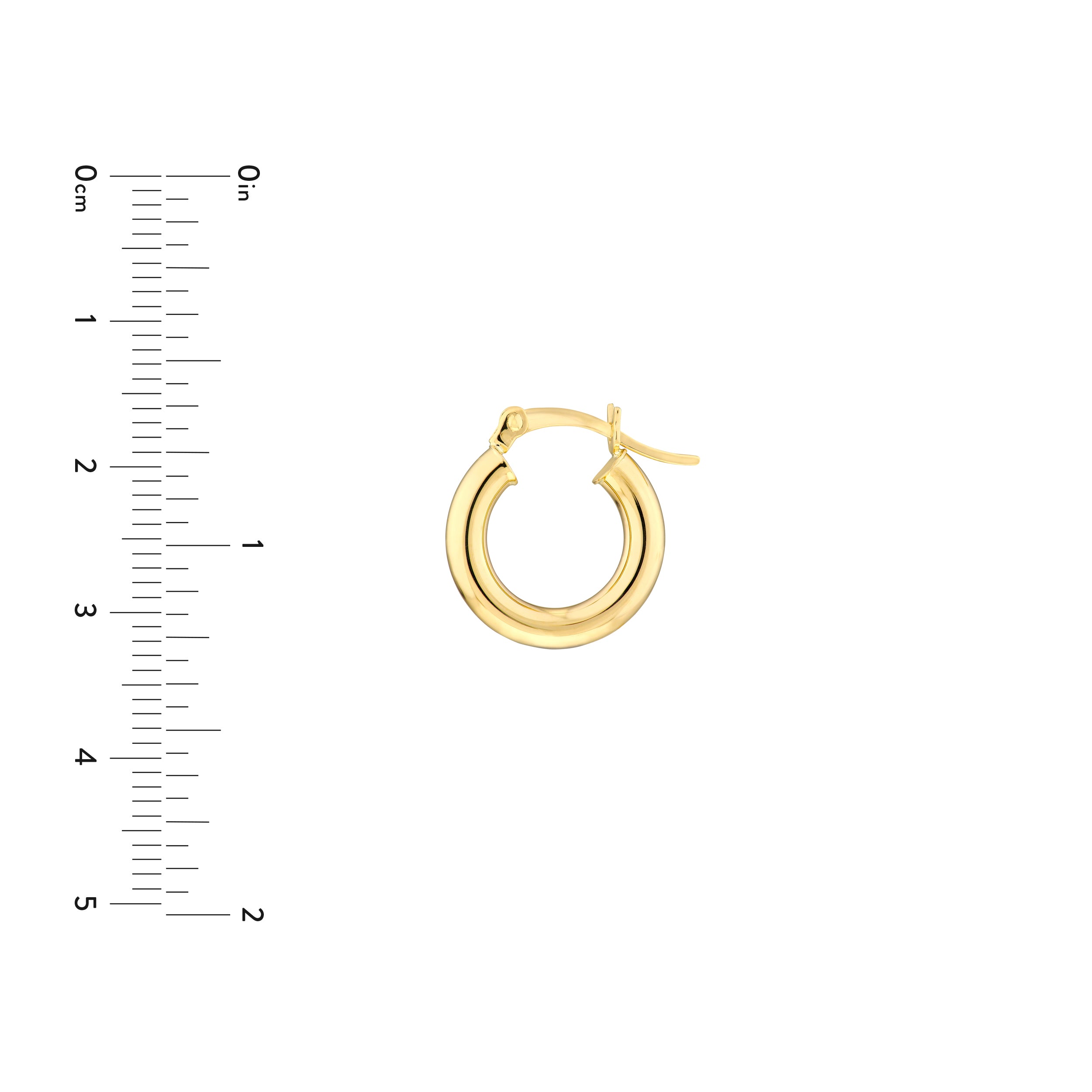 3mm x 15mm Polished Hoop Earrings