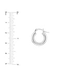 3mm x 15mm Polished Hoop Earrings