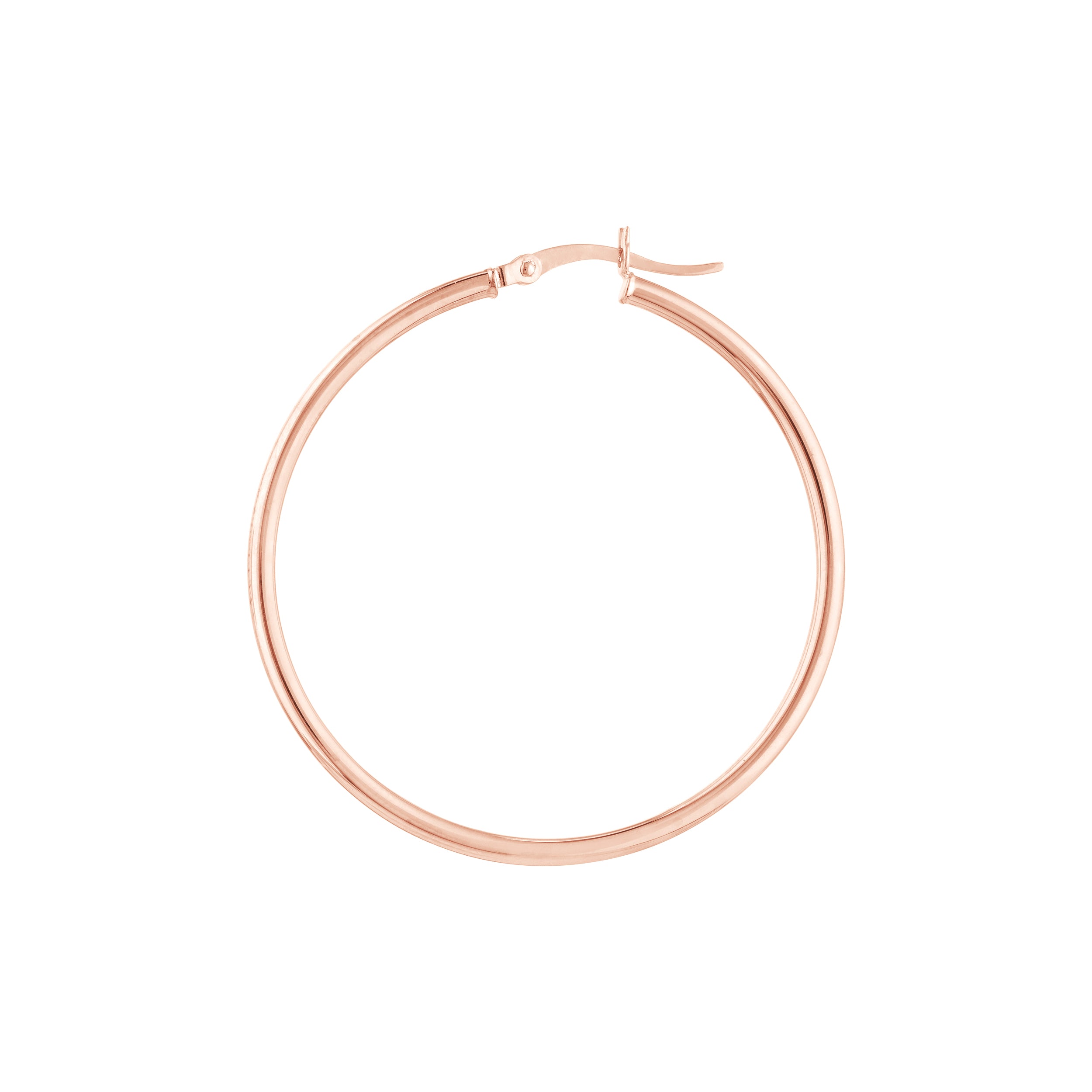2mm x 40mm Polished Hoop Earrings