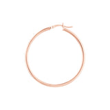 2mm x 40mm Polished Hoop Earrings