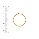 3mm x 40mm Polished Hoop Earrings