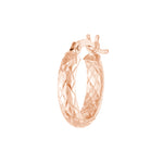 3mm x 15mm Diamond-Cut Hoop Earrings
