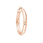 25mm x 3mm Diamond-Cut Hoop Earrings