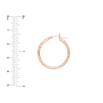 25mm x 3mm Diamond-Cut Hoop Earrings
