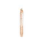 3mm x 30mm Diamond-Cut Hoop Earrings
