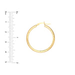 30mm x 4mm Diamond-Cut Hoop Earrings