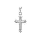 3D Fleur Detailed Cross Pendant