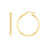 Large Polished Knife Edge Hoop Earrings