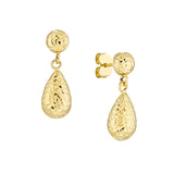 D/C Teardrop Dangle Earrings on Post Back