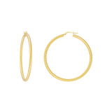 50mm Rope Twist Hoop Earrings