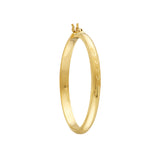 3x35 Half Round D/C Florentine Hoop Earrings