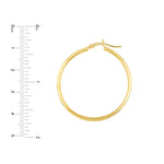 3x35 Half Round D/C Florentine Hoop Earrings
