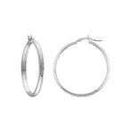 3x35 Half Round D/C Florentine Hoop Earrings