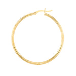 2 X 40mm DC Florentine Hoop Earrings