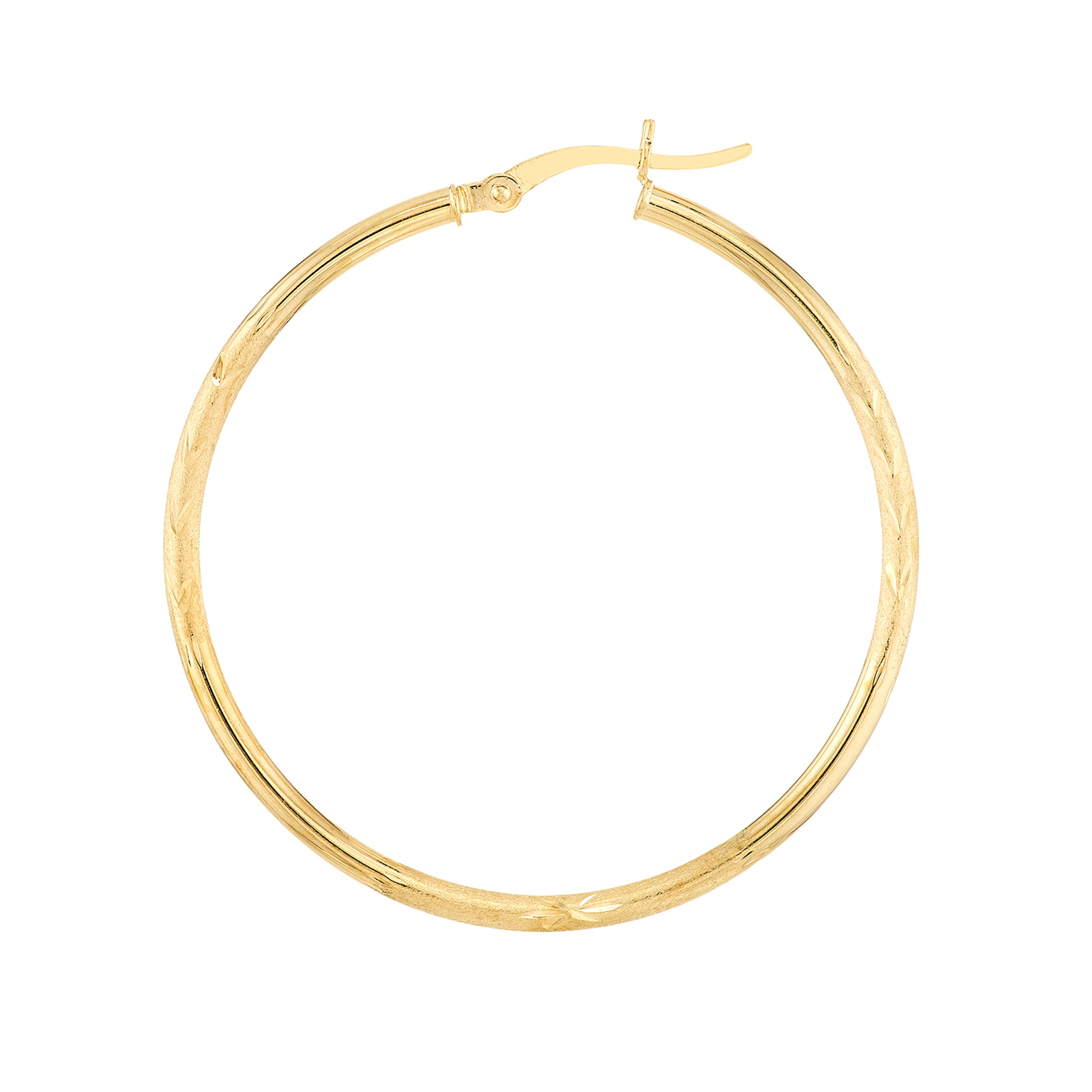 2 X 40mm DC Florentine Hoop Earrings