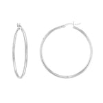 2 X 40mm DC Florentine Hoop Earrings