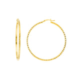 2 X 50mm Square Full DC Hoop Earrings