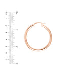 40mm x 4mm Polished Hoop Earrings