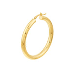 40mm x 4mm Polished Hoop Earrings
