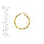 40mm x 4mm Polished Hoop Earrings
