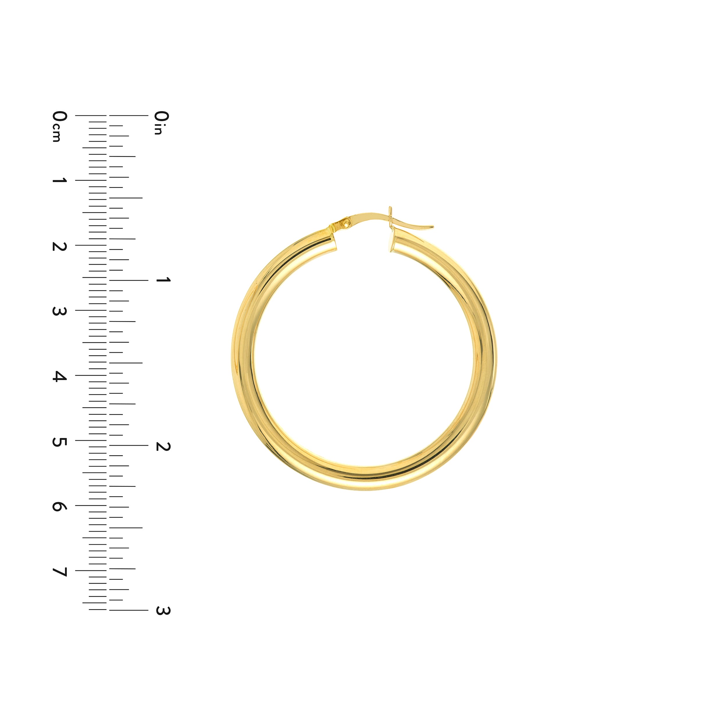 40mm x 4mm Polished Hoop Earrings