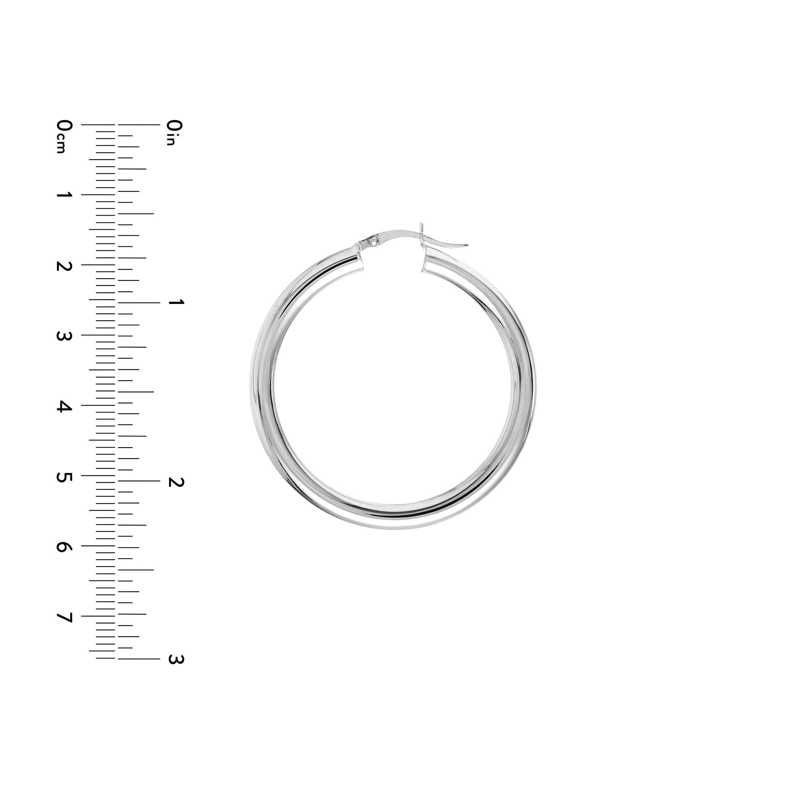 40mm x 4mm Polished Hoop Earrings