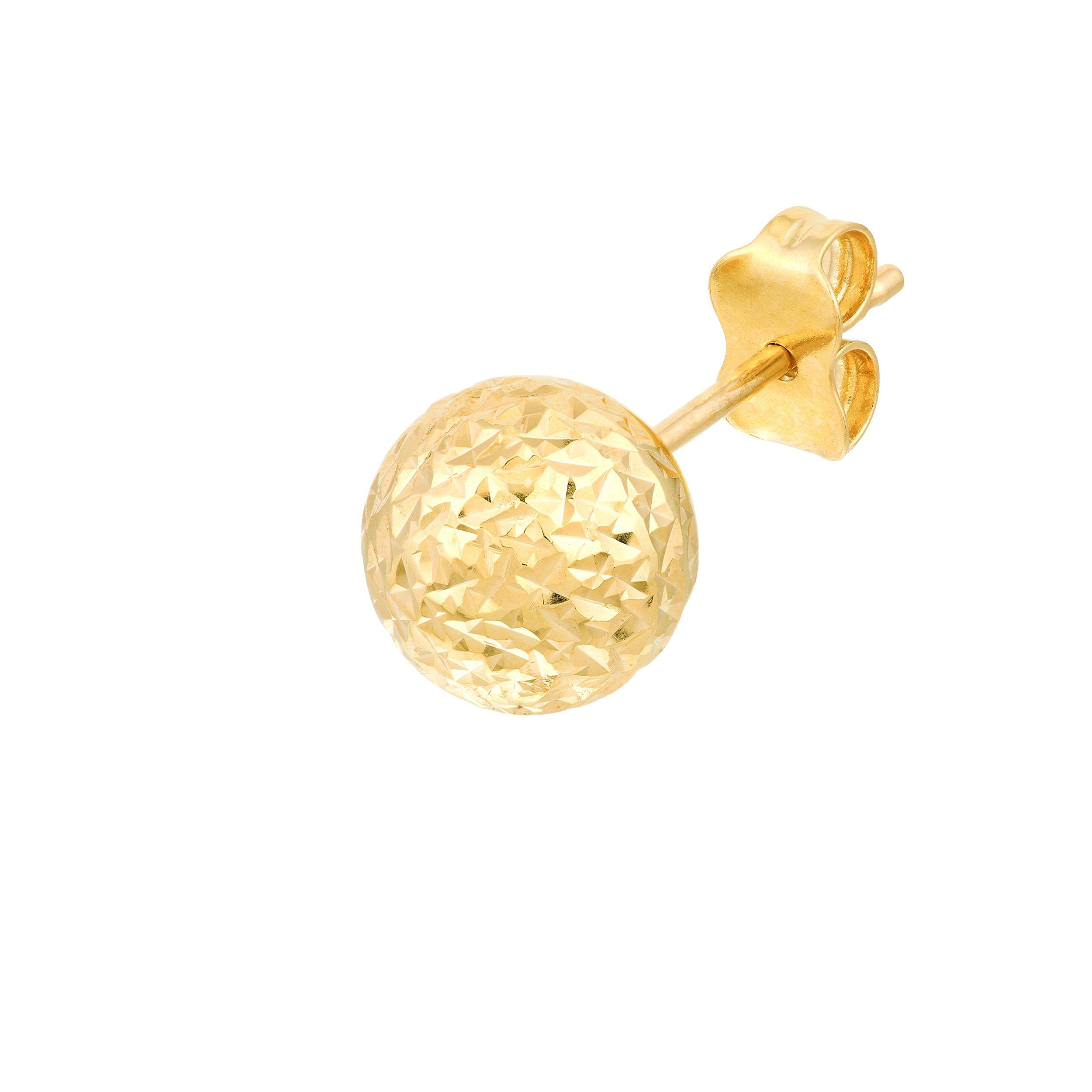 8mm Textured Ball Stud Earrings