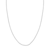 Sterling Silver 2.1mm Round Box Chain with Pear Lobster Lock