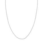 Sterling Silver 2.1mm Round Box Chain with Pear Lobster Lock
