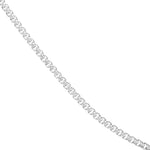 Sterling Silver 2.1mm Round Box Chain with Pear Lobster Lock
