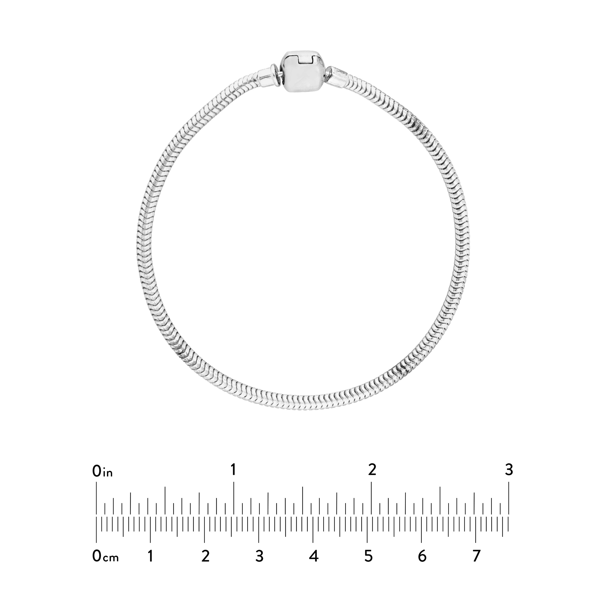 Sterling Silver 3mm Snake Chain Bracelet