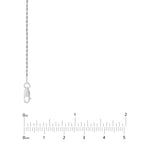 Sterling Silver 1.3mm D/C Rope Chain