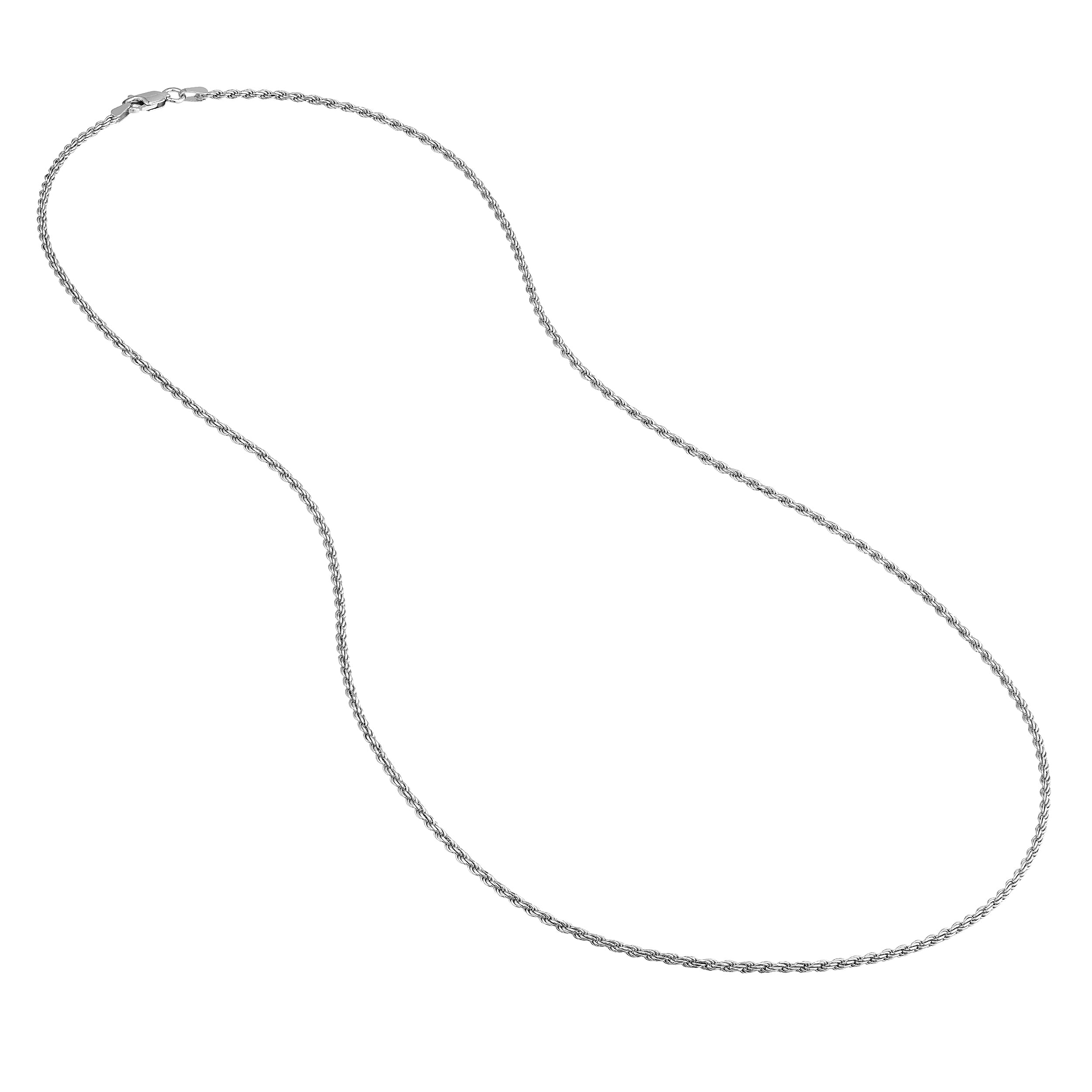 Sterling Silver 2mm D/C Rope Chain