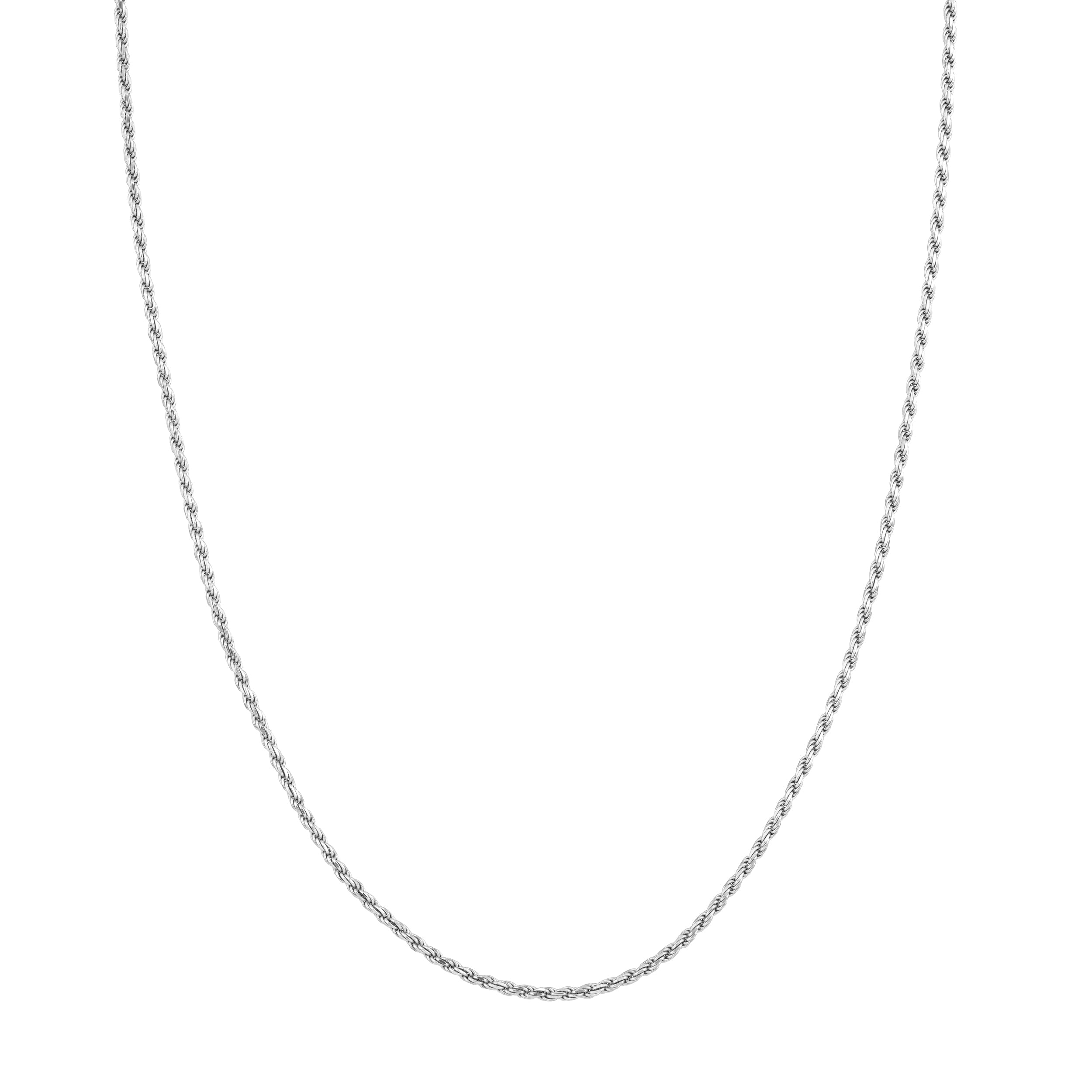 Sterling Silver 2mm D/C Rope Chain