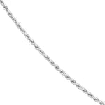 Sterling Silver 2mm D/C Rope Chain