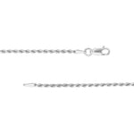 Sterling Silver 2mm D/C Rope Chain