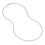 Sterling Silver 2.2mm D/C Rope Chain