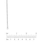 Sterling Silver 2.7mm D/C Rope Chain with Lobster Lock